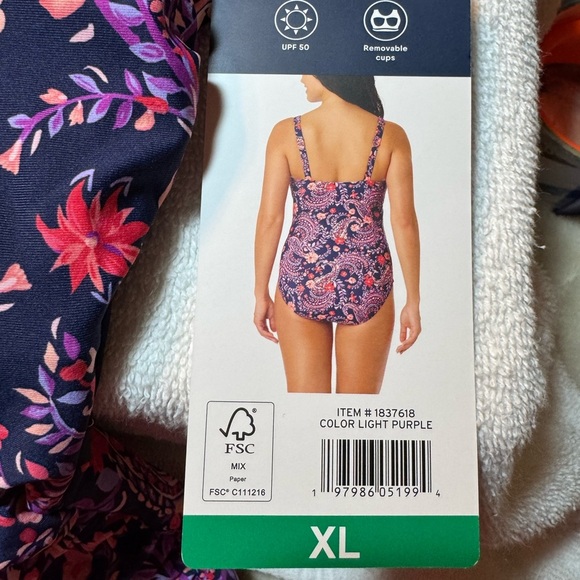 Lands End 1 pc Grecian Style Swimsuit XL - Picture 11 of 12